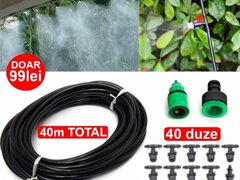 Set 2 x Kit pentru racit terasa, cu vapori de apa, furtun de 20 m si 20 duze